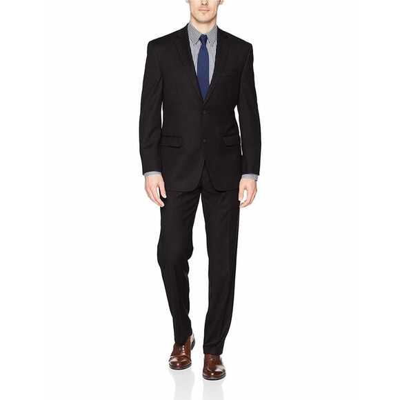 Marc New York Mens Micro-Grid Formal Tuxedo, Black, NWT